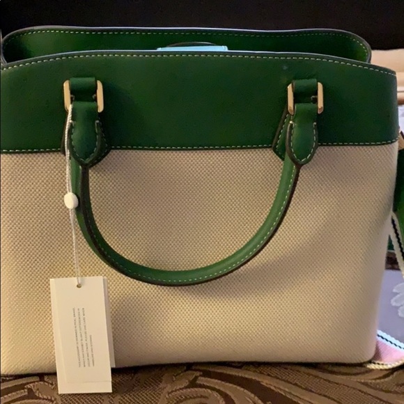 Authentic Tory Burch Canvas and Leather Bag - Picture 4 of 6